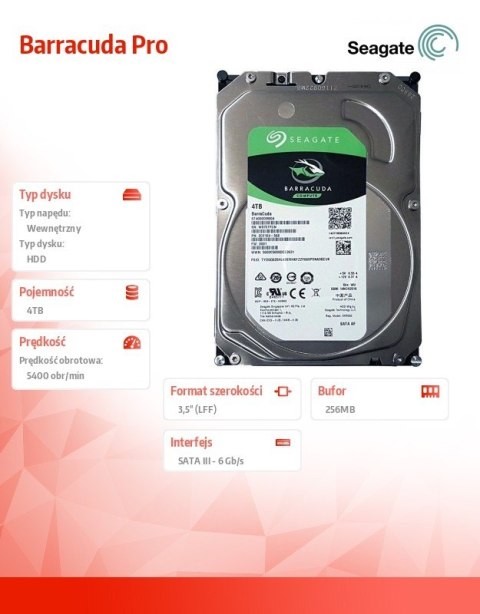 Barracuda 4TB 3,5'' 256 ST4000DM004 Barracuda 4TB 3,5'' 256 ST4000DM004