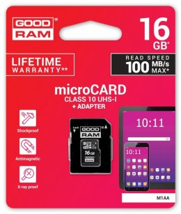 Karta microSDHC 16GB CL10 + adapter