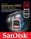 Karta pamięci Extreme Pro SDHC 32GB 100/90 MB/s V30 UHS-I U3