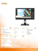 Monitor 24P2Q 23.8 IPS DP DVI HDMI USB Pivot