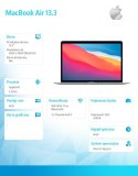 MacBook Air 13: Apple M1 chip with 8-core CPU and 7-core GPU, 256GB - Space Grey