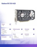 Karta graficzna - Radeon RX 550 4GB GDDR5 128Bit DVI HDMI DP ATX