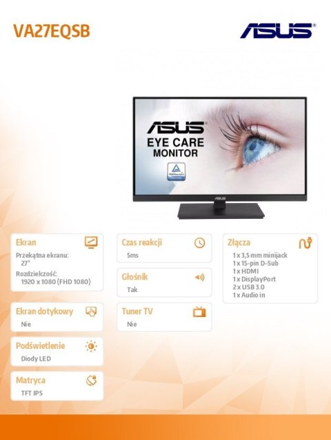 Monitor 27 cali VA27EQSB IPS Monitor 27 cali VA27EQSB IPS