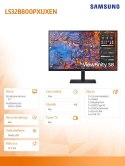Monitor 32 cale LS32B800PXUXEN IPS 3840x2160 UHD 16:9 1xHDMI 1xUSB-C (90W) 1xDP LAN (RJ45) 5ms HAS+PIVOT płaski 3Y
