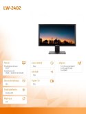 Monitor 24 LW-2402 HDMI VGA CZARNY