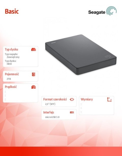 Dysk Basic 2TB 2,5 STJL2000400 Grey Dysk Basic 2TB 2,5 STJL2000400 Grey