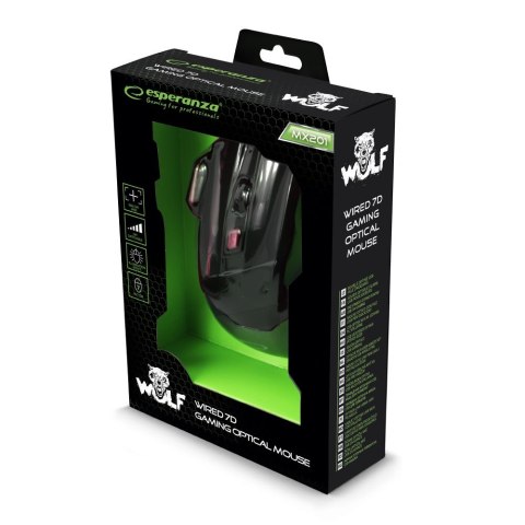 MYSZKA PRZEWODOWA DLA GRACZY 7D OPTYCZNA USB MX201 WOLF CZERWONA MYSZKA PRZEWODOWA DLA GRACZY 7D OPTYCZNA USB MX201 WOLF CZERWONA