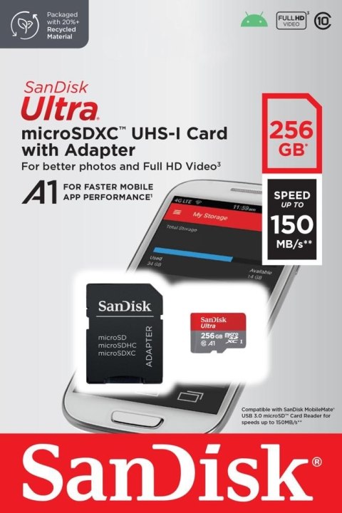 Ultra microSDXC 256GB 150MB/s A1 + Adapter SD Ultra microSDXC 256GB 150MB/s A1 + Adapter SD