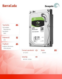 Barracuda 2TB 3,5'' 256MB ST2000DM008