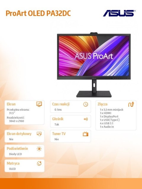 Monitor 31,5 cali PA32DC Monitor 31,5 cali PA32DC