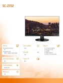 Monitor 27 cali SC-2702 LED VA FHD HDMI VGA BNC