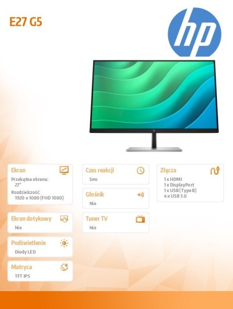 Monitor E27 G5 FHD 6N4E2AA Monitor E27 G5 FHD 6N4E2AA