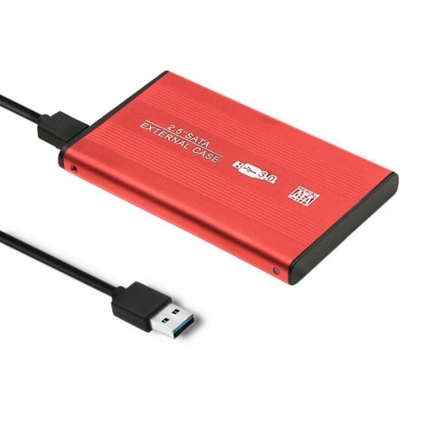 Obudowa na dysk HDD/SSD 2.5 cala SATA3 | USB 3.0 | Czerwona Obudowa na dysk HDD/SSD 2.5 cala SATA3 | USB 3.0 | Czerwona
