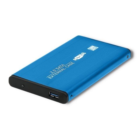 Obudowa na dysk HDD/SSD 2.5 cala SATA3 | USB 3.0 | Niebieska Obudowa na dysk HDD/SSD 2.5 cala SATA3 | USB 3.0 | Niebieska