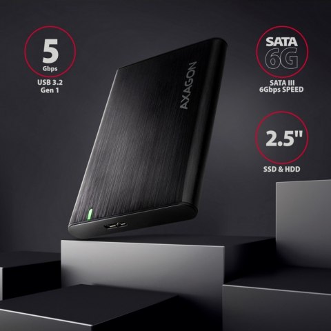 EE25-A6M Bezśrubowa aluminiowa obudowa zewnętrzna USB 3.2 Gen 1 - SATA 6G dla 2.5" SSD/HDD EE25-A6M Bezśrubowa aluminiowa obudowa zewnętrzna USB 3.2 Gen 1 - SATA 6G dla 2.5" SSD/HDD