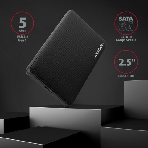 EE25-SL Obudowa zewnętrzna plastikowa, bezśrubowa, USB-C 3.2 GEN 1 SATA 6G 2.5", czarna EE25-SL Obudowa zewnętrzna plastikowa, bezśrubowa, USB-C 3.2 GEN 1 SATA 6G 2.5", czarna