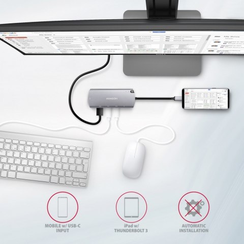 HMC-6M2 Wieloportowy hub USB-C 3.2 Gen 1, slot M.2 SATA + HDMI + GLAN + 2x USB-A + PD 100W HMC-6M2 Wieloportowy hub USB-C 3.2 Gen 1, slot M.2 SATA + HDMI + GLAN + 2x USB-A + PD 100W