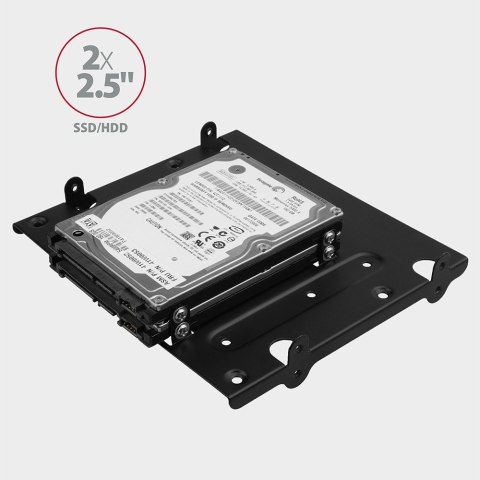 RHD-435 Ramka metalowa do montażu 4x 2.5" HDD (2x 2.5" HDD/SSD & 1x 3.5" HDD) w pozycji 5.25" Czarna RHD-435 Ramka metalowa do montażu 4x 2.5" HDD (2x 2.5" HDD/SSD & 1x 3.5" HDD) w pozycji 5.25" Czarna