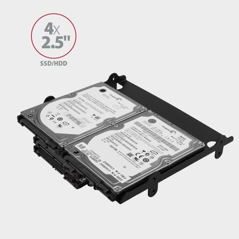 RHD-435 Ramka metalowa do montażu 4x 2.5" HDD (2x 2.5" HDD/SSD & 1x 3.5" HDD) w pozycji 5.25" Czarna RHD-435 Ramka metalowa do montażu 4x 2.5" HDD (2x 2.5" HDD/SSD & 1x 3.5" HDD) w pozycji 5.25" Czarna