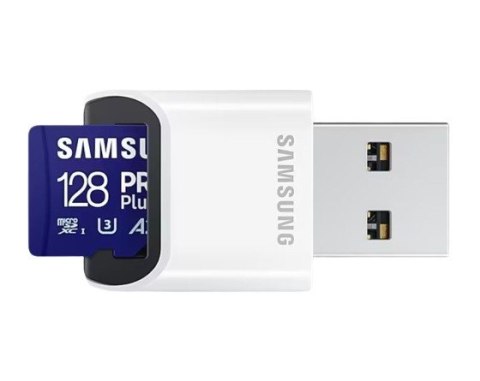 Karta pamięci microSD PRO Plus MB-MD128SB/WW 128GB + czytnik Karta pamięci microSD PRO Plus MB-MD128SB/WW 128GB + czytnik