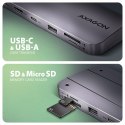 HUB HMC-6GM2 USB 6 in1 10Gbps hub, USB-A, USB-C, HDMI, M.2, SD/ mSD, PD 100W, USB-C