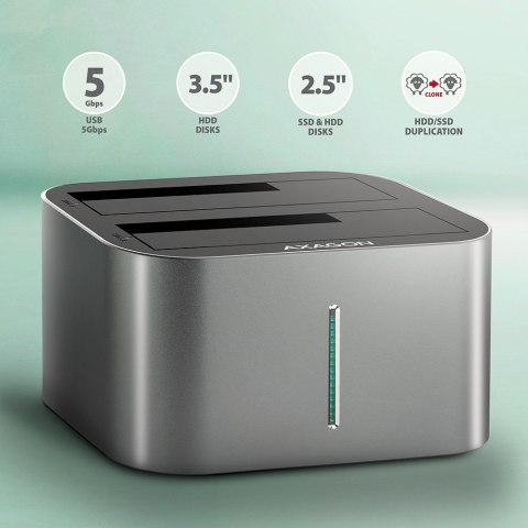 ADSA-DC Stacja dokująca USB 3.2 Gen 1 - 2x SATA 6G 2.5"/3.5" SSD/HDD ADSA-DC Stacja dokująca USB 3.2 Gen 1 - 2x SATA 6G 2.5"/3.5" SSD/HDD