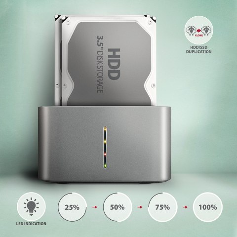 ADSA-DC Stacja dokująca USB 3.2 Gen 1 - 2x SATA 6G 2.5"/3.5" SSD/HDD ADSA-DC Stacja dokująca USB 3.2 Gen 1 - 2x SATA 6G 2.5"/3.5" SSD/HDD