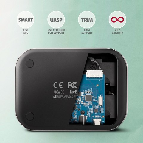 ADSA-DC Stacja dokująca USB 3.2 Gen 1 - 2x SATA 6G 2.5"/3.5" SSD/HDD ADSA-DC Stacja dokująca USB 3.2 Gen 1 - 2x SATA 6G 2.5"/3.5" SSD/HDD