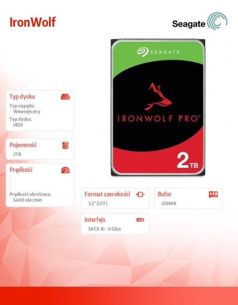 Dysk IronWolf 2TB 3,5 256MB ST2000VN003 Dysk IronWolf 2TB 3,5 256MB ST2000VN003