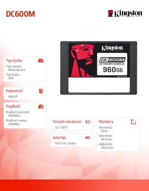 Dysk SSD DC600M 960GB Dysk SSD DC600M 960GB