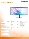Monitor 34 cale LS34C652VAUXEN VA 3440x1440 UWQHD 21:9 1xHDMI 1xDP 1xUSB-C (90W) 2xUSB 3.0 LAN (RJ45) 5ms HAS Webcam głośniki za
