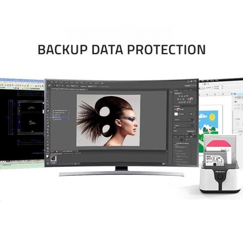 Stacja dokująca do dysków HDD SSD 2.5" 3.5" | SATA III | USB 3.0 | Super speed 5Gb/s | z funkcją klonowania offline Stacja dokująca do dysków HDD SSD 2.5" 3.5" | SATA III | USB 3.0 | Super speed 5Gb/s | z funkcją klonowania offline
