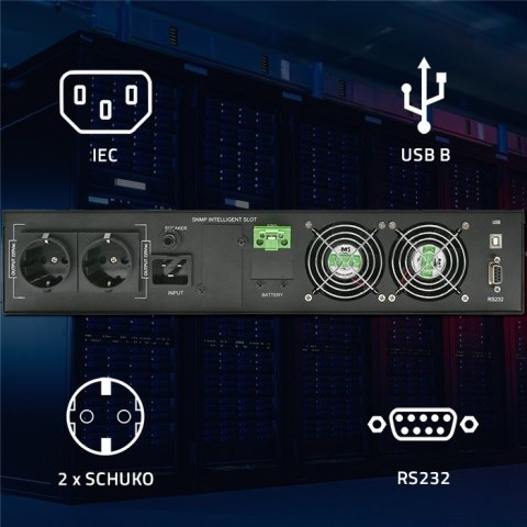 Zasilacz awaryjny UPS do RACK | 2.4kVA | 2400W | Power Factor 1.0| LCD | On-line Zasilacz awaryjny UPS do RACK | 2.4kVA | 2400W | Power Factor 1.0| LCD | On-line