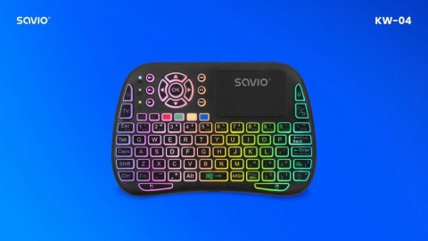 Podświetlana klawiatura bezprzewodowa RGB BT + 2.4 GHz , TV Box, Smart TV, Konsole, PC, KW-04 Podświetlana klawiatura bezprzewodowa RGB BT + 2.4 GHz , TV Box, Smart TV, Konsole, PC, KW-04