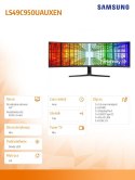 Monitor 49 cali ViewFinity S9 VA 5120x1440 DQHD 32:9 2xHDMI 1xUSB-C (90W) 1xDP 3xUSB 3.0 LAN (RJ45) 4ms HAS głośniki zakrzywiony