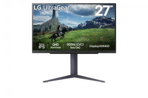 Monitor 27 cali 27GS85Q-B QHD UltraGear 100Hz, 1ms, 400cd, HDMI, DP, USB, Pivot, HAS Monitor 27 cali 27GS85Q-B QHD UltraGear 100Hz, 1ms, 400cd, HDMI, DP, USB, Pivot, HAS
