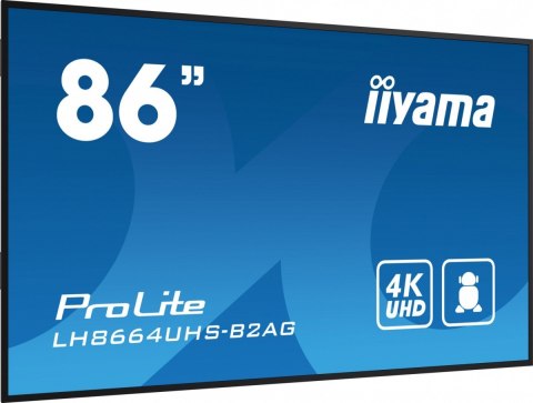 Monitor 86 cali LH8664UHS-B2AG,24/7,IPS,ANDROID.11,4K,3xHDMI,RJ45, 2xUSB,WiFi Monitor 86 cali LH8664UHS-B2AG,24/7,IPS,ANDROID.11,4K,3xHDMI,RJ45, 2xUSB,WiFi