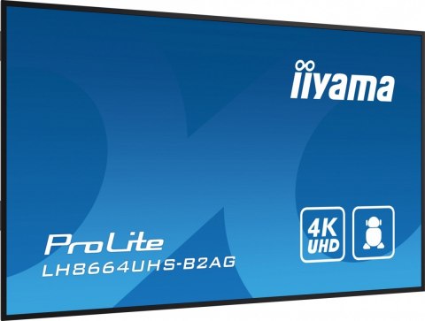 Monitor 86 cali LH8664UHS-B2AG,24/7,IPS,ANDROID.11,4K,3xHDMI,RJ45, 2xUSB,WiFi Monitor 86 cali LH8664UHS-B2AG,24/7,IPS,ANDROID.11,4K,3xHDMI,RJ45, 2xUSB,WiFi