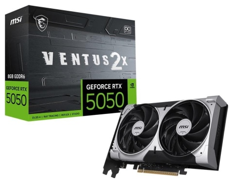 Karta MSI GeForce RTX 5050 VENTUS 2X OC 8GB DLSS 4 Karta MSI GeForce RTX 5050 VENTUS 2X OC 8GB DLSS 4